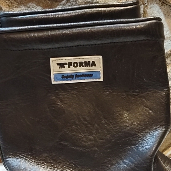 Forma Black Leather Steel Toe Motorcycle Boots - Picture 9 of 10